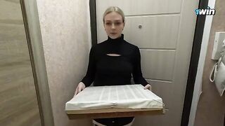 The hot girl was fed up, so she had to work for sex