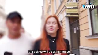 A busty woman met a YouTuber and got fucked at his place after oral sex