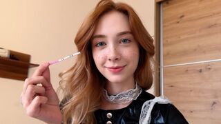 What to do if a maid gets pregnant after a creampie? Fuck her hard again!