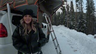 Babe seduced me in the tent while my GF was sleeping