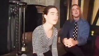 A young amateur with a big bush gets fucked by a man