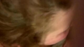 I put my cock in her mouth while she was eating eggs