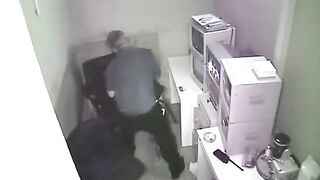The employee was photographed having sex at work by a hidden camera