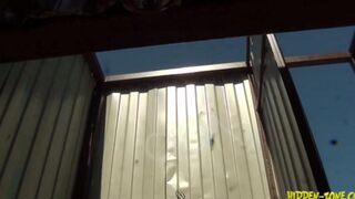 A girl has sex on the camera in the beach house