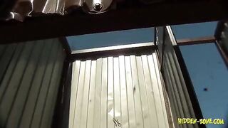 A girl has sex on the camera in the beach house