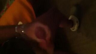 The guy has just begun to masturbate in front of the mirror and he liked it