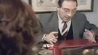 A 50-year-old man fucked a young student on the table hard