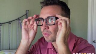 The guy tore off red underwear from the girl and fucked her hard
