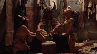 Red-skinned babes fuck with Prince Charming and friends