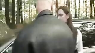 A chick was taken to the car and started to tear her