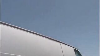 The girl was caught and pulled over for a rough encounter