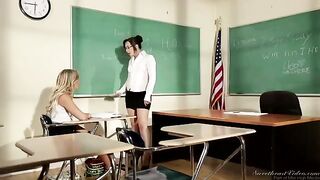 A girl is being fucked by her teacher in an intense encounter