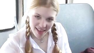 Cute girls from school have fun without any restrictions under the skirt