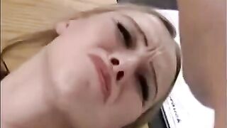 A girl has an intense experience with a hand and a member at once