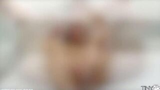 Fat guy's huge cock fucks a girl with metal braces