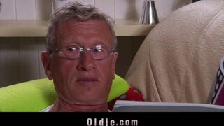 Older men are not embarrassed to show their feelings in public, capturing intense moments