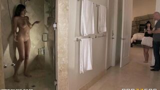 A rude guy Johnny Sins fucked a girl in the bedroom hard