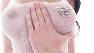 A girl with a charming appearance sat on a man’s dick