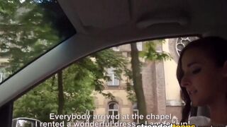A newly married bride gets intimate with a taxi driver and spreads her legs