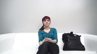 An 18-year-old red-haired girl attended a casting to show her skills