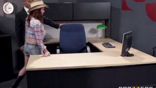 An Asian guy fucked his secretary at work hard