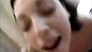 A friend cleans up sperm from the vagina and anus