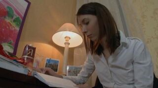 Alena teaches English with her ass, a true Russian delight