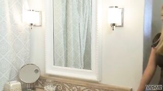 The husband fucked his wife in the bathroom shower