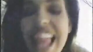 A hot girl named Ellie has sex with her friend on the island