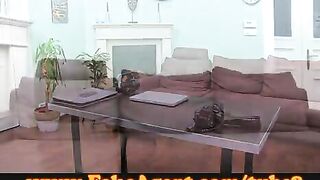 An attractive young woman demonstrates her sucking dick skills in this hot casting couch scene