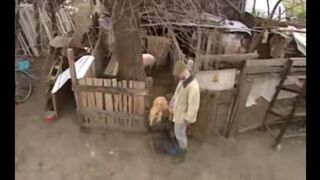 Babe from Russian village gets fucked outdoors