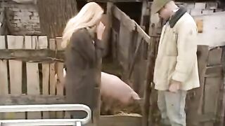 Babe from Russian village gets fucked outdoors