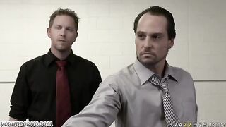A hot girl gets fucked by a police officer in the jail cell