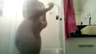 The huge ass franchise was barely framed in the shower