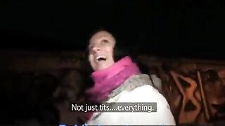 A hot chick has sex right in the toilet with a guy who picked her up