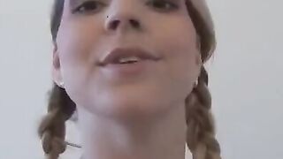 The man has a huge plus, the girl likes to suck it