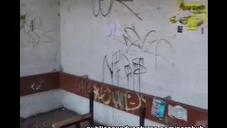 The girl is not embarrassed to do a blowjob in public places