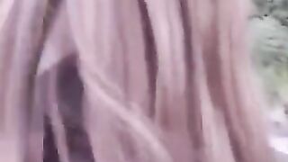 The girl is not embarrassed to do a blowjob in public places