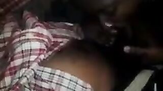 Negro man fucked fat ass of his wife in anal