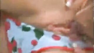 A mature woman is having hard lesbian sex with a beauty