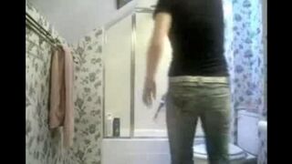 Camera in the toilet - don't peek! Piss in the mall