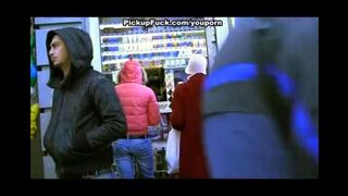 Fucked a blonde on the street, whom he had ordered to meet