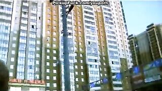 Fucked a blonde on the street, whom he had ordered to meet