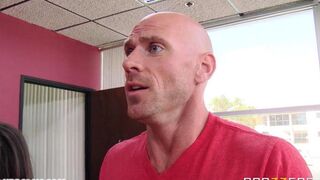 An athlete's long member is being fingered by a cute girl