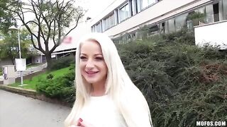 A sexy blonde with natural tits enjoys some private fun