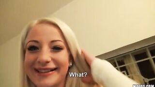 A sexy blonde with natural tits enjoys some private fun