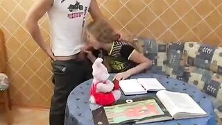 The lesson hasn't been taught at school, but the girl has learned something new