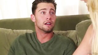 Massage man fucked sexy blonde client with cum