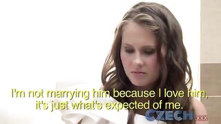 The drunken bride had a lesbian sex with the witness