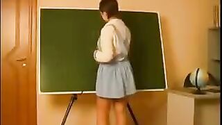 The old teacher seduced and fucked a student, using his power to take control